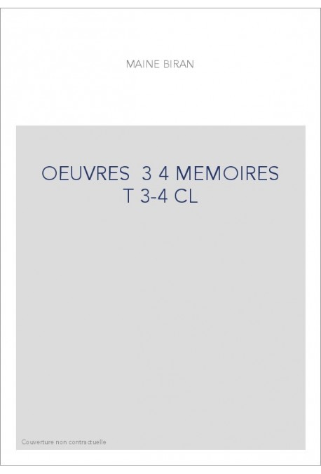 MEMOIRES T 3-4 CL