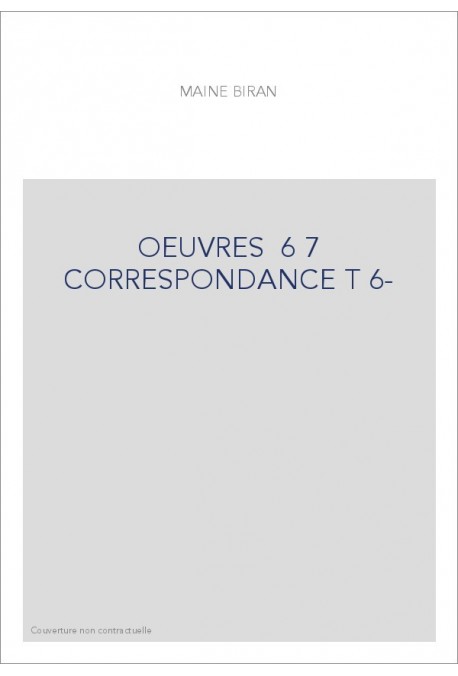 CORRESPONDANCE T 6-7