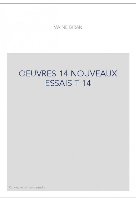 NOUVEAUX ESSAIS T 14