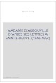 MADAME D'ARBOUVILLE D'APRES SES LETTRES A SAINTE-BEUVE. (1846-1850)