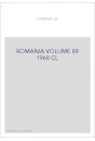 ROMANIA VOLUME 89 ( 1968 )