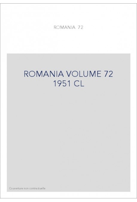 ROMANIA VOLUME 72 ( 1951 )