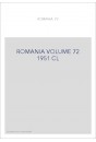 ROMANIA VOLUME 72 ( 1951 )