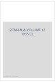 ROMANIA VOLUME 61 1935 CL