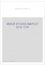 REVUE DES ETUDES NAPOLEONIENNES T 22