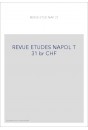REVUE DES ETUDES NAPOLEONIENNES T 31