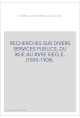 RECHERCHES SUR DIVERS SERVICES PUBLICS, DU XIIIE AU XVIIE SIECLE. (1895-1909).