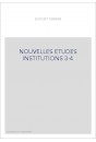 NOUVELLES ETUDES SUR LES INSTITUTIONS FINANCIERES DE LA FRANCE A LA FIN DU MOYEN AGE. TOME 3 SEUL