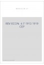 REVUE D'HISTOIRE ECONOMIQUE ET SOCIALE T6-7(1913-1919)