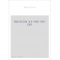REVUE D'HISTOIRE ECONOMIQUE ET SOCIALE T8-9(1920-1921)