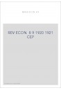REVUE D'HISTOIRE ECONOMIQUE ET SOCIALE T8-9(1920-1921)