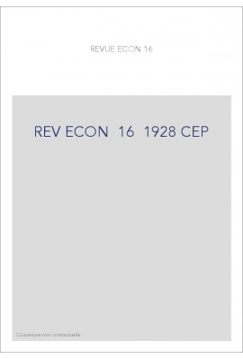 REVUE D'HISTOIRE ECONOMIQUE ET SOCIALE T16(1928)