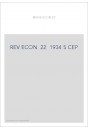 REVUE D'HISTOIRE ECONOMIQUE ET SOCIALE T22(1934-35)