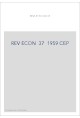 REVUE D'HISTOIRE ECONOMIQUE ET SOCIALE T37(1959)