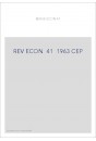 REVUE D'HISTOIRE ECONOMIQUE ET SOCIALE T41(1963)
