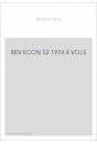 REVUE D'HISTOIRE ECONOMIQUE ET SOCIALE T52(1974)
