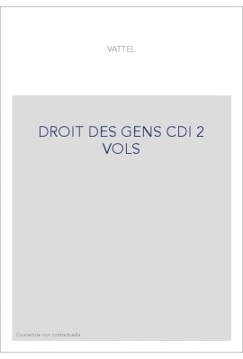 DROIT DES GENS CDI 2 VOL