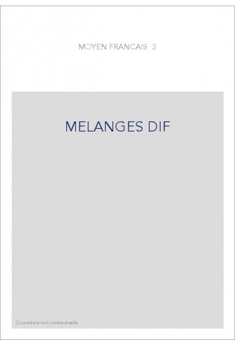 MELANGES DIF