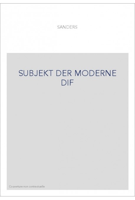 SUBJEKT DER MODERNE DIF