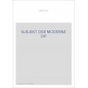 SUBJEKT DER MODERNE DIF