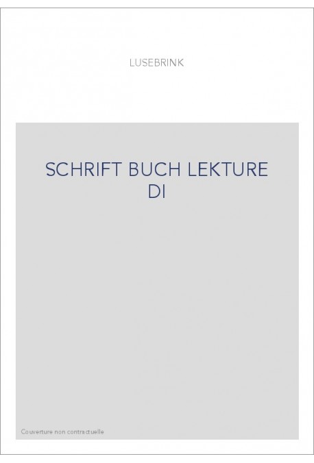 SCHRIFT BUCH LEKTURE DI