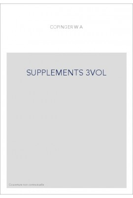 SUPPLEMENTS AU REPERTORIUM BIBLIOGRAPHICUM DE HAIN (1895)