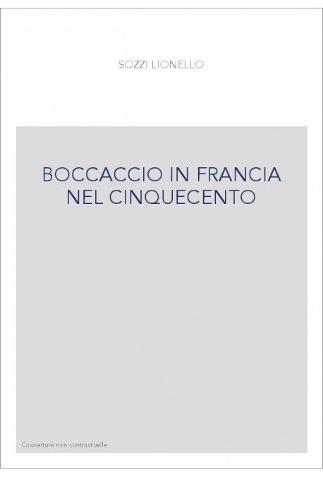 BOCCACCIO IN FRANCIA NEL CINQUECENTO