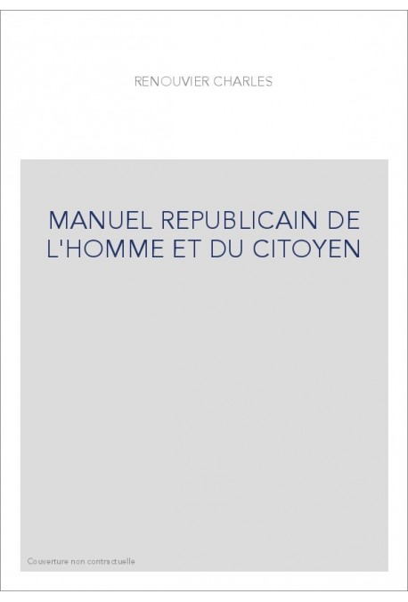 MANUEL REPUBLICAIN DE L'HOMME ET DU CITOYEN
