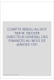 COMPTE RENDU AU ROY (1781)