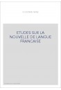 ETUDES SUR LA NOUVELLE DE LANGUE FRANCAISE