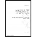 LA MUSIQUE DES TROUBADOURS ÉTUDE CRITIQUE