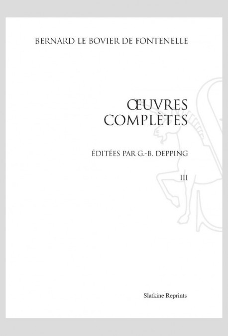 OEUVRES COMPLETES ÉDITÉES PAR G.-B. DEPPING.