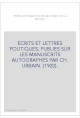 ECRITS ET LETTRES POLITIQUES, PUBLIES SUR LES MANUSCRITS AUTOGRAPHES PAR CH. URBAIN. (1920).