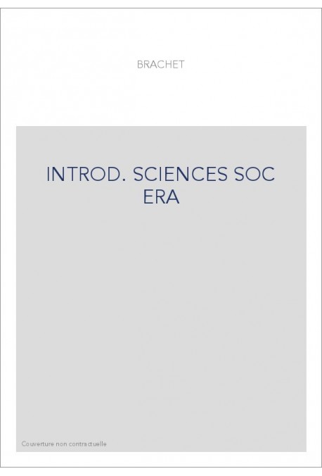 INTROD. SCIENCES SOC ERA