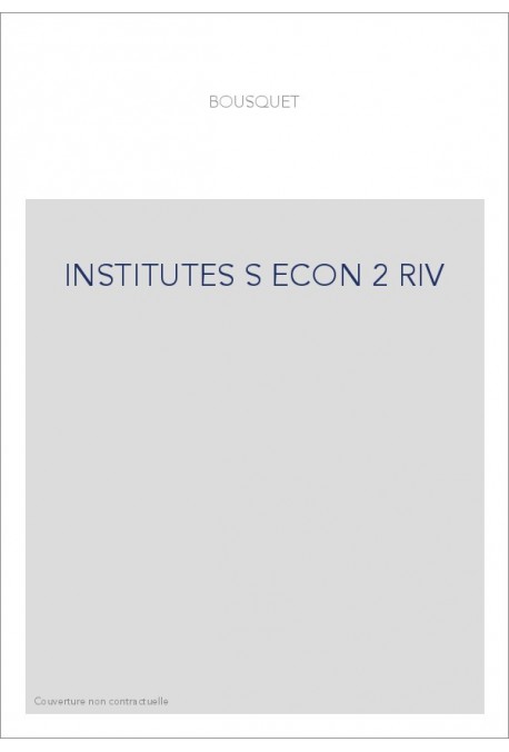 INSTITUTES S ECON 2 RIV