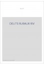 DELITS RURAUX RIV