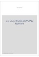 CE QUE NOUS DEVONS FEM RIV