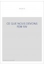CE QUE NOUS DEVONS FEM RIV