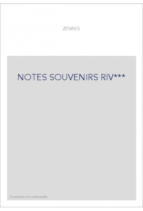 NOTES SOUVENIRS RIV***