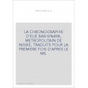 LA CHRONOGRAPHIE D'ELIE BAR-SINAYA, METROPOLITAIN DE NISIBE.