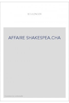 L'AFFAIRE SHAKESPEARE. EDITION ORIGINALE DE 1919