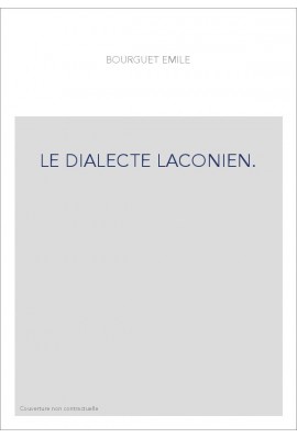 LE DIALECTE LACONIEN.