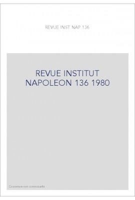 REVUE INST NAPOLEON 136(1980)***