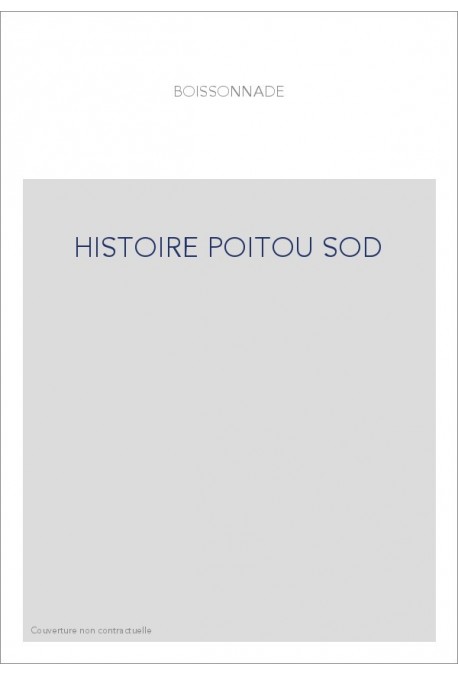 HISTOIRE DU POITOU