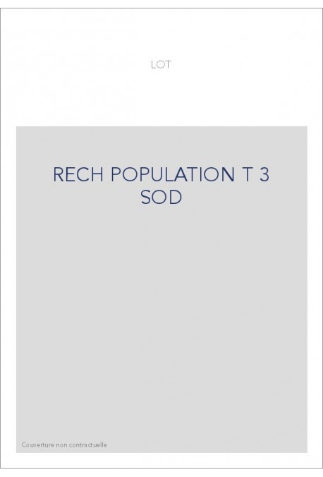 RECH POPULATION T 3 SOD