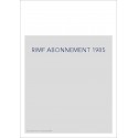 RIMF ABONNEMENT 1985
