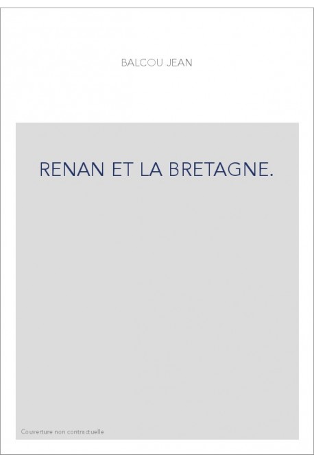 RENAN ET LA BRETAGNE.