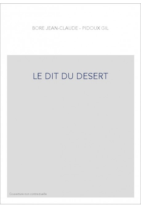 LE DIT DU DESERT