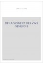 DE LA VIGNE ET DES VINS GENEVOIS