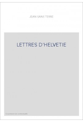 LETTRES D'HELVETIE